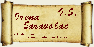 Irena Saravolac vizit kartica